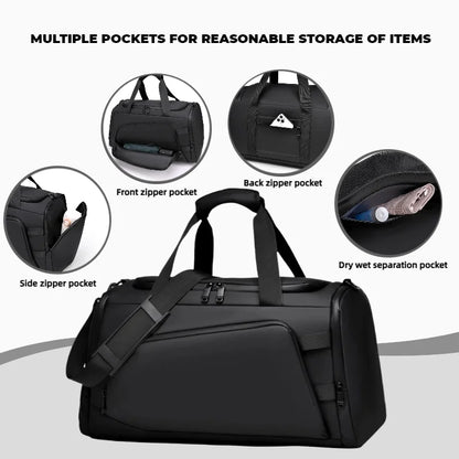 Large Capacity Multifunctional Travel Duffels With Multiple Compartments Suitable For Fitness Travel And Overnight Travel
