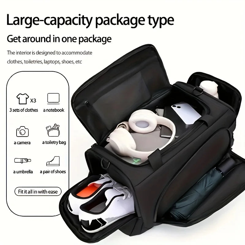 Large Capacity Multifunctional Travel Duffels With Multiple Compartments Suitable For Fitness Travel And Overnight Travel