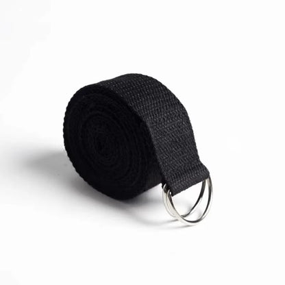 183*3.8cm Yoga Strap Cotton Exercise Yoga Belt Adjustable Woven Stretch D-Ring Buckle Fitness Stretching Bands Pilates Rope